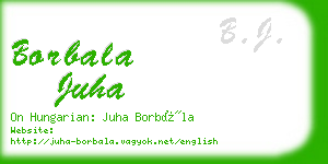 borbala juha business card
